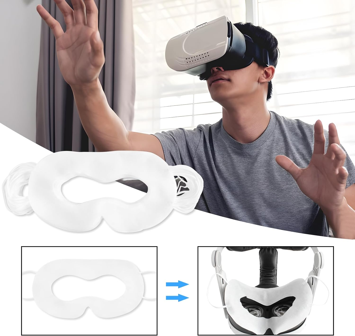 VR Face Cover Disposable Hygiene VR Face Eyes Mask Pads Facial Interface Review